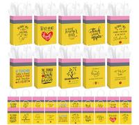 Motipuns 20 juegos de bolsas de regalo de agradecimiento para profesores de regreso a clases con asas y papel de seda, bolsas de papel kraft Best Teacher Ever para regalo de agradecimiento para la