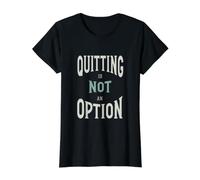 Motivación de Boxeo Dejar de Fumar no es una opción para Boxer Camiseta gráfica económica, Mujer, Negro, XS
