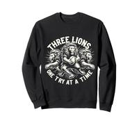 Motivación de Rugby - Tres Leones un Intento a la Vez Sudadera