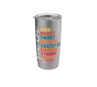 Motivación: eres amable, valiente, inteligente, servicial, agradecido Vaso térmico de acero inoxidable de doble pared