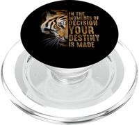 Motivación Éxito Mindset Cita con Tigre PopSockets PopGrip para MagSafe