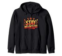 Motivación Implacable Éxito Mentalidad Diseño de tipografía Sudadera con Capucha