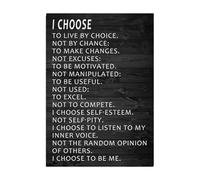 Motivación Inspiración Elijo Vivir por Elección Cartel De Chapa Impermeable Letrero De Lata Decoración Letreros De Estaño para Clube Salón Hogar 20X30Cm