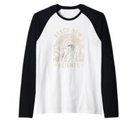 Motivación para escalar montañas de Reach Heights Camiseta Manga Raglan