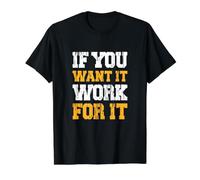 Motivación - Si Quieres Que funcione para ello Camiseta gráfica económica, Hombre, Negro, L