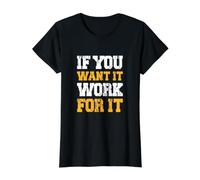 Motivación - Si Quieres Que funcione para ello Camiseta gráfica económica, Mujer, Negro, L