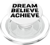 MOTIVACIÓN SUEÑAR, Creer, Lograr: Grande Bold Gráfico PopSockets PopGrip para MagSafe