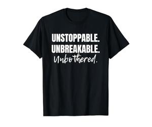 Motivacional Sea imparable. IRROMPIBLE. Sin trabas Camiseta gráfica económica, Hombre, Negro, M