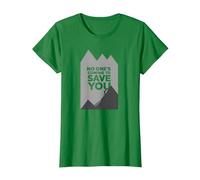Motivador Escalador con Texto en inglés No Ones Coming To Save You Camiseta, Mujer, Verde Kelly, XS