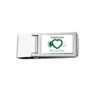 Motivation Constellation Love Sagitario - Cartera delgada para dinero con clip de acero inoxidable