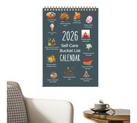 Motivational Bucket List, Wall Calendar Planner, 12x36 Inches Schedule with, Thick Paper Monthly Tracker, Vertical Layout with Bold Print, Wall Decor for Kitchen and Living