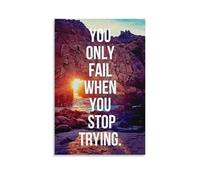 Motivational Canvas Wall Art Bundle - Inspirational Quote Posters & Scroll Paintings, Picture Gallery Set for Living Room, Office and Home Studio Decor(Framed,12x18inch(30x45cm))