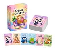 Motivational Cards Set, Daily Affirmation Cards, Cute Mindfulness Deck, Positive Quote Card, Self Esteem Booster for Home School Birthday Party Meditation Empowering Use 3.07x4.84x0.79 inches