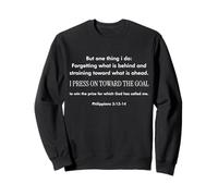 Motivational Christian Bible Verse Philippians 3 13-14 Faith Sudadera