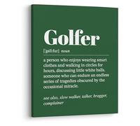 Motivational Definition for Golf Lover, Dark Green Boho Poster for Office, Man Cave & Sports Room(Unframed,12x18inch(30x45cm))