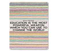 Motivational Education Quote Metal Sign Vintage Inspirational Wall Decor For Teacher Office Home Classroom Garage Man Cave 8 X 12 inch