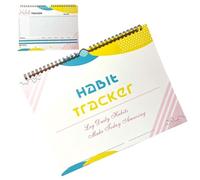 Motivational Habit Tracker Journal, 12-Month Undated Daily Weekly & Monthly Habit Tracker Planner, Writable Goals & Habit Tracking Journal for Building Productive Routines