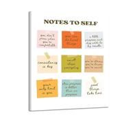 Motivational Notes Canvas Print Positive Self Talk Wall Art Inspirational Poster for Study Room and Home Office(Framed,16x24inch(40x60cm))