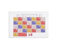 Motivational Quit Smoking Chart - 30-Day Nicotine-Free Calendar &, Canvas Wall-Art for Home Decor, Sobriety Gift for Men and Women(Unframed,08x12inch(20x30cm))