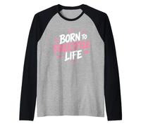 Motivational Quote Freedom Adventure Born To Freestyle Life Camiseta Manga Raglan