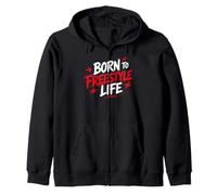Motivational Quote Freedom Adventure Born To Freestyle Life Sudadera con Capucha