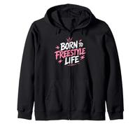 Motivational Quote Freedom Adventure Born To Freestyle Life Sudadera con Capucha