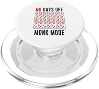 Motivational Quote Inspiration No Days Off Monk Mode PopSockets PopGrip para MagSafe