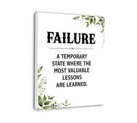Motivational Quotes Canvas Failure Quotes Inspirational Wall Art for Office Home Office Gym Overcoming Setbacks Personal Growth Decor(Unframed,16x24inch(40x60cm))