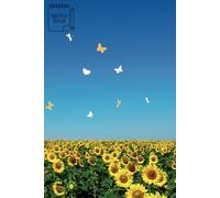 Motivational Sketchbook: 100 Pages of Inspiration for Creativity and Self-Expression: Unlined Sketchbook with Unique Inspirational Quotes on Every Page - Sunflower Field Edition