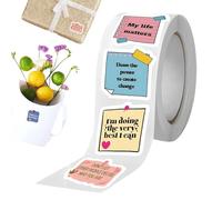 Motivational Stickers | 500 Pieces School Reward Stickers | Funny Quote Decals Roll | for Kids Students Classroom Home Homework Completion Academic Achievement Journaling
