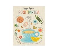 Motivational Tea Quotes Poster: Positive Affirmations for Kids Mental Health, Inspirational Daily Wall Art for Bedroom & Calm Corner(Framed,16x24inch(40x60cm))