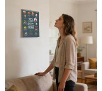 Motivational Wall Calendar 2026-12 Month Planning Calendar With Bucket List Challenges, Aesthetic Wall-Mounted Planner For Students & Women, Thick No-Bleed Paper For Office, Kitchen & Bedroom