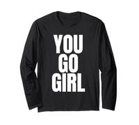 Motivational You Go Girl Bold White Lettering Manga Larga