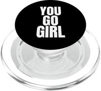 Motivational You Go Girl Bold White Lettering PopSockets PopGrip para MagSafe