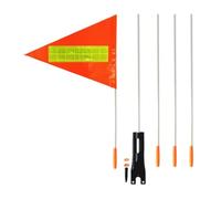 MotiveTech 1 Bandera para Bicicleta para Niños con Poste Flexible de Fibra de Vidrio Doble Colorido y Protección contra Clima Fácil Ajuste y Montaje Adecuada, 30 Centimetros
