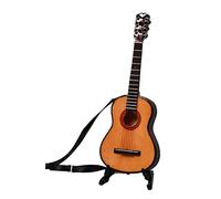 MotiveTech 1 Pieza Guitarra Clásica Escala 1/12 Instrumento Modelo Accesorio Muñeco Madera Metal Adecuada para Reemplazo de Figura Colección Decoración Infantil