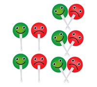 MotiveTech 10 Piezas de Señales Interactivas de Paleta de Votación, Señales Faciales Portátiles con Asa, Paletas de Verdadero/falso para La Escuela