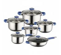 MotiveTech 12 Piezas Batería de Cocina de Acero Inoxidable Olla Sartén con Cuerpo y Conducción Estable Adecuada para Menús Secuenciales Porciones Pequeñas y Hogares Servicios de Comida, style to 1