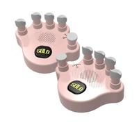 MotiveTech 2 Piezas Entrenadores de Dedos para Piano Dispositivo de Práctica con Sonido Herramienta de Corrección Y Ejercitador de Agarre para Mejorar Precisión, Rosa