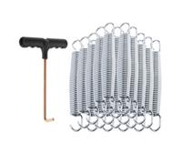 MotiveTech 20 Piezas Resortes para de Metal Repuesto Resistente con Gancho Juego Universal de Acero Inoxidable para Camas de Salto Adecuado, 16CM