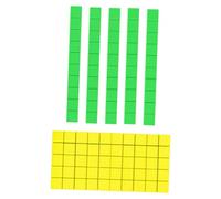 MotiveTech 56 Piezas de Ayuda Aritmética de Bloques de Diez, Bloques de Juego de Matemáticas, Cubo de Base Diez de Madera, Juego de Aprendizaje de Números Decima