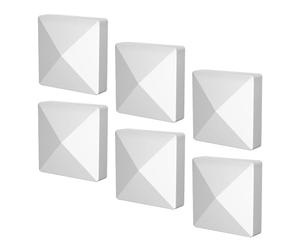 MotiveTech 6 Tapas para de Cerca, 4 Pulgadas, Cubiertas de Piramidales para Pasamanos, Escaleras, Pasillos, Terrazas, Buzones Y Farolas.