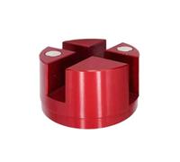 MotiveTech Adaptador de Gato Universal Ranurado Disco de Aluminio Protector Riel Lateral Antideslizante para Soldadura Adecuado para Garaje Taller Mecánico, Rojo