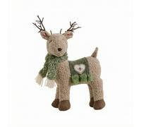 MotiveTech Adorno Mesa con Forma Ciervo corativo Muñeco Peluche con Chaleco y Bufanda Versátil Figura corativa Sombrero Ave para Oficina, Ciervo Pie