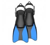 MotiveTech Aletas Snorkel Ajustables Propulsión Potente Aletas Buceo Talón Abierto Ligeras y Compactas Patas Rana Entrenamiento para Hombres , Azul Real , XS 26-37