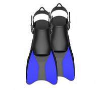 MotiveTech Aletas Snorkel Ajustables Propulsión Potente Aletas Buceo Talón Abierto Ligeras y Compactas Patas Rana Entrenamiento para Hombres , Azul , XS 26-37
