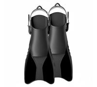 MotiveTech Aletas Snorkel Ajustables Propulsión Potente Aletas Buceo Talón Abierto Ligeras y Compactas Patas Rana Entrenamiento para Hombres , Negro , XS 26-37