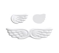 MotiveTech Almohadilla de reposamuñecas con diseño de de ángel para teclado, ratón, reposamanos, cojín para escritorio, coderas para trabajar en oficina, Blanco