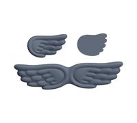 MotiveTech Almohadilla de reposamuñecas con diseño de de ángel para teclado, ratón, reposamanos, cojín para escritorio, coderas para trabajar en oficina, Gris Azulado