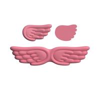 MotiveTech Almohadilla de reposamuñecas con diseño de de ángel para teclado, ratón, reposamanos, cojín para escritorio, coderas para trabajar en oficina, Rosa Roja